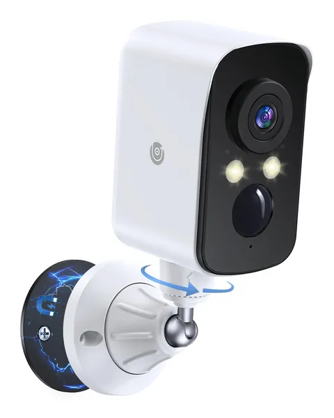 360° View Wireless Outdoor Security Camera, No Subscription Free 7-Day Cloud/...