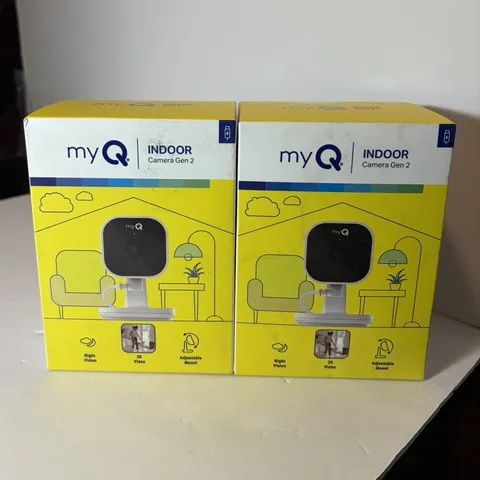 myQ Indoor Camera Gen 2 2K Wi-Fi Indoor 2-Pack Night Vision 2-Way Audio