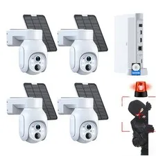4MP Wireless Security Camera System 2K Solar Powered Wifi IP Cameras 10CH+500GB