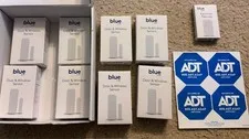 Blue by ADT Door & Window Sensors SSH1R0-29 Lot of 8 + Keychain Remote SKF3R0-29