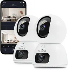 2K Dual-Lens Indoor Camera, 5G Pet Camera with Phone App, Split-Screen View, Fre