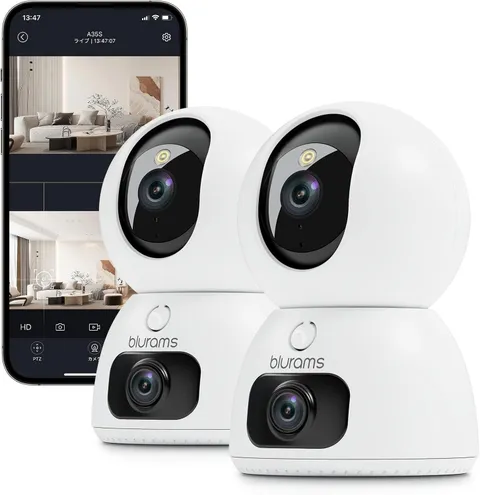 2K Dual-Lens Indoor Camera, 5G Pet Camera with Phone App, Split-Screen View, Fre