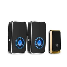 【No Battery Required】Wireless Doorbell Waterproof, AURTEC Door K09, black1 