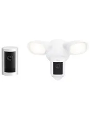 Ring Floodlight Cam Pro + Outdoor Cam Plus 2K Security Cameras White NEW