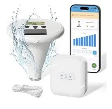 WiFi Pool Alarm, Zuomeng Solar Wave Pool Alarm w/High Sensitivity, App Control