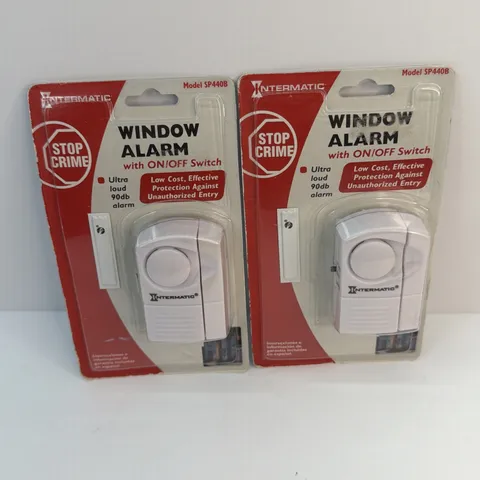 NEW - Lot of (2) Intermatic Window Alarms, #SP440B, Wireless Home Security