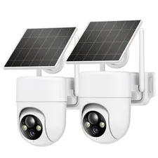 Oculview 2K Solar Security Camera 2-Pack Wireless Outdoor PTZ Wi-Fi