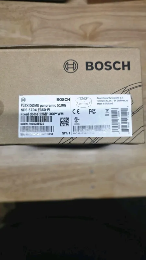 Bosch NDS-5704-F360 Flexidome 5100i 12MP IP 360° Panoramic PoE Dome Camera