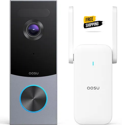 AOSU Wireless Video Doorbell Camera with Wi-Fi Chime Signal Booster – Smart Home