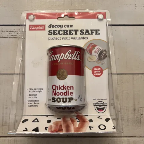 Campbell's Chicken Noodle Decoy Can Secret Safe Hidden Stash Jar NEW Hide Cash +