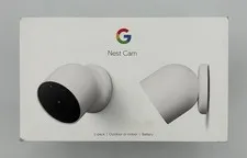 Google Nest Cam Indoor/Outdoor Security Camera Snow 2-Pack Battery (G3AL9) -Used