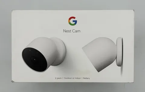 Google Nest Cam Indoor/Outdoor Security Camera Snow 2-Pack Battery (G3AL9) -Used