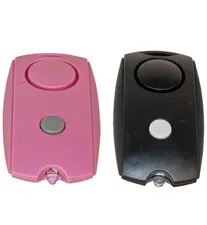 Mini PERSONAL SECURITY ALARM 120db w/ LED Light Belt Clip Key Chains Lot Of 2