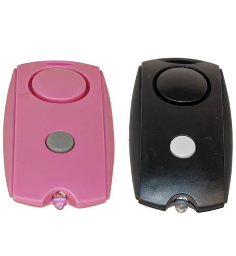 Mini PERSONAL SECURITY ALARM 120db w/ LED Light Belt Clip Key Chains Lot Of 2