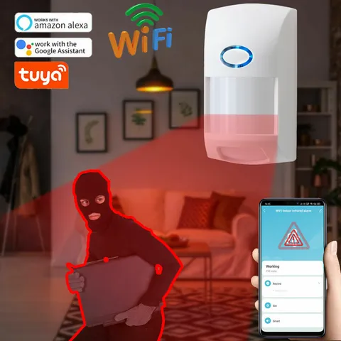 Tuya Smart WiFi Infrared Sensor APP Control Home Security PIR Motion Detector US