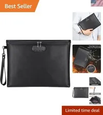 Fireproof Document Bag with Lock,Waterproof Money Pouch,14.3"x10.2" | Zipper ...