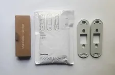 Simplisafe Doorbell Angle Kit SSDBWK3 with USB Cable and Screws Bundle - Gray