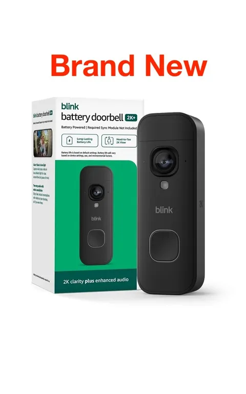 Blink Wireless Video Doorbell Newest Model 2K+ video doorbell 2K resolution NEW