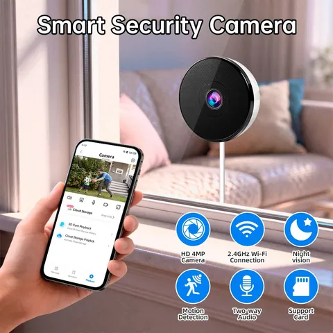 KERUI 4MP WiFi Security Camera Indoor Window Camera Indoor for House Anti-Glare