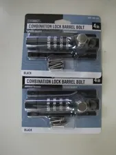 4" EVERBILT 4 Digit COMBINATION LOCK BARREL BOLT W/HARDWARE
