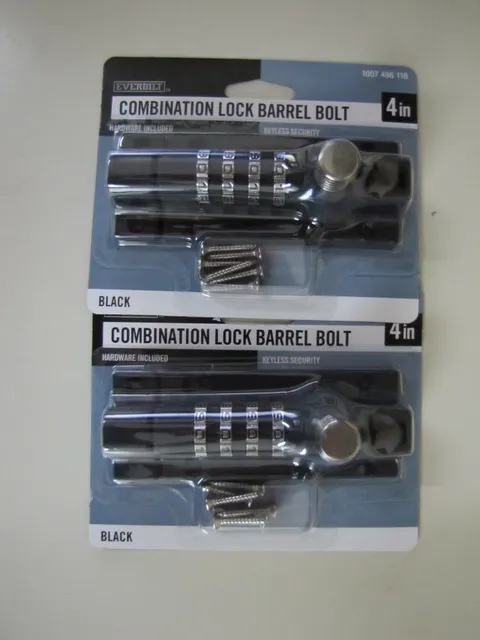 4" EVERBILT 4 Digit COMBINATION LOCK BARREL BOLT W/HARDWARE