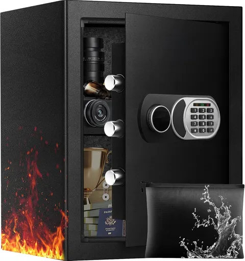 3.0 Cuft Fireproof Waterproof Home Safe, Anti-Theft Safety Box with Digital Keyp