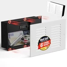 Mboko Hidden Wall Safe w/ Vent Cover Electronic Recessed Home Security