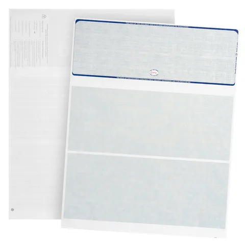 500 Blank Check Stock - Designed for Secure Computer Printed Checks with Quic...