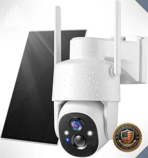 Solar Security Camera Wireless Outdoor 2K Pan Tilt 360 Battery