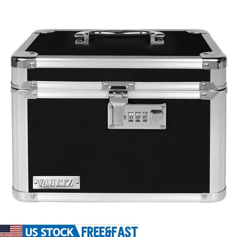 Lockable Personal Storage Box W/ 3 Digit Lock Durable Safe Valuables Documents