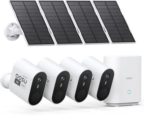 3K/5MP Security Cameras Outdoor Wireless Home Surveillance System, Solar Powered