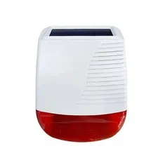 433MHz Wireless Solar Outdoor Siren 110dB Waterproof Strobe Security Alarm