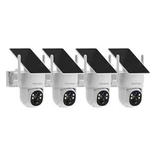 WIFI6 Wireless Security Camera System 2K PTZ AI Motion Detection Color Night Vis