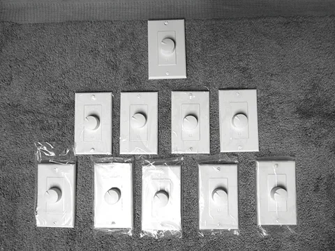 10 Russound White Wall Plate & D-Shaft Knob 26X15 for Impedance Matching Volume