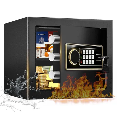 1.4 Cuft Small Fire Safe Box for Home, Security Safe Box Fireproof Waterproof...