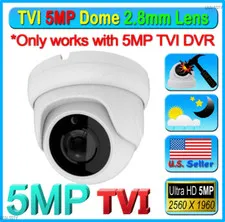 5MP TVI Chipset HD 2.8mm CCTV Wide Angle Weatherproof Outdoor Camera Dome