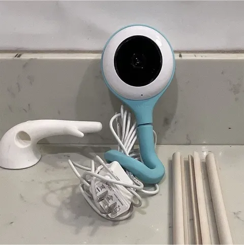 Indoor IP/Network Wired Surveillance Camera, Wi-Fi, Bracket Stand, White/Blue
