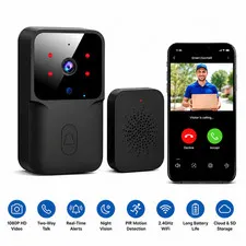 Smart Wireless WiFi Video Doorbell Phone Door Ring Intercom Security Camera Bell