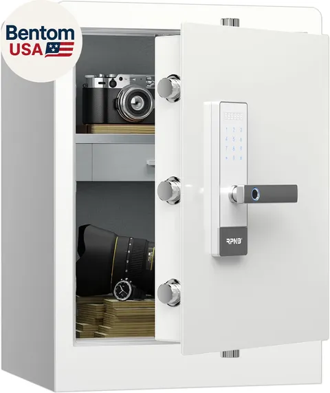 Deluxe Home Safe and Lock Box,Smart Touch Screen Biometric Fingerprint Security 
