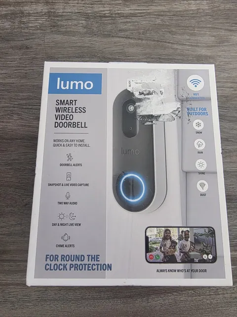 LUMO SMART WIRELESS INSTANT ALERTS VIDEO DOORBELL - BRAND NEW - FACTORY SEALED