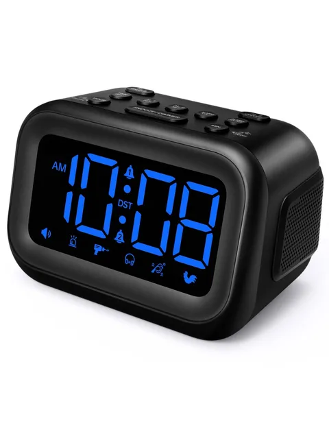 Extra Loud Alarm Clock: 115dB Dual Alarms and 6 Unique Alarm Sounds for Heavy...