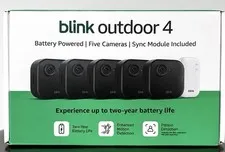 Blink Outdoor 4 Wireless 5-Cam + Sync Module 1080p Battery Weatherproof Alexa