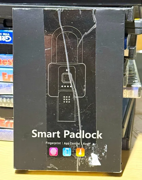 Fingerprint Smart Padlock App Control USB Rechargeable IP67 Waterproof Black
