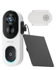 Doorbell Camera Wireless with Solar Panel, Nonstop Power Video Doorbell with Hea