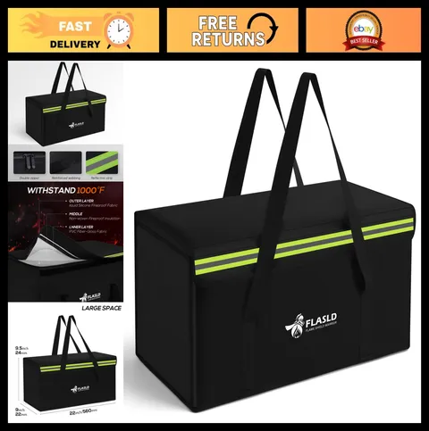 Large Fireproof Lipo Bag for 200Ah Lithium Battery - Waterproof E-bike Storage B