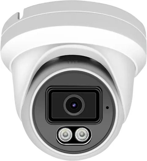 4MP Poe IP Turret Dome Camera with Microphone/Audio, IP Security Camera Outdoor