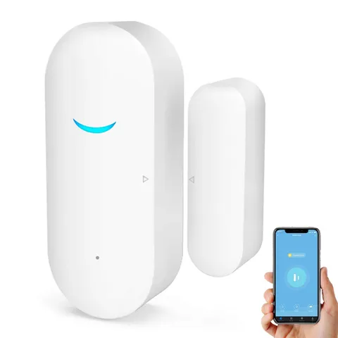 WiFi Door and Window Sensors,Tuya Smart Alarm with Free Notification APP Cont...