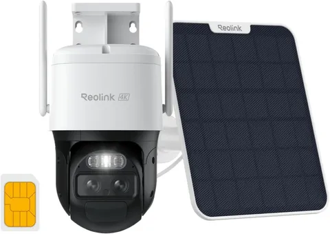REOLINK 4K Dual Lens 4G Cellular Security Camera Wireless Outdoor, 360 PTZ with
