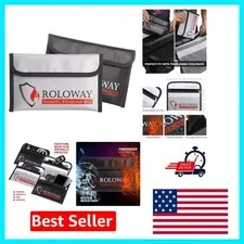 Elegant Fireproof & Water-Resistant Money Bag 5x8 Inches - 2-Pack for Valuables