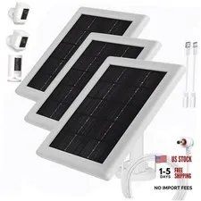 Ring Camera Solar Panel Charger,5W Solar Charger Compatible 3 Pack 5W White